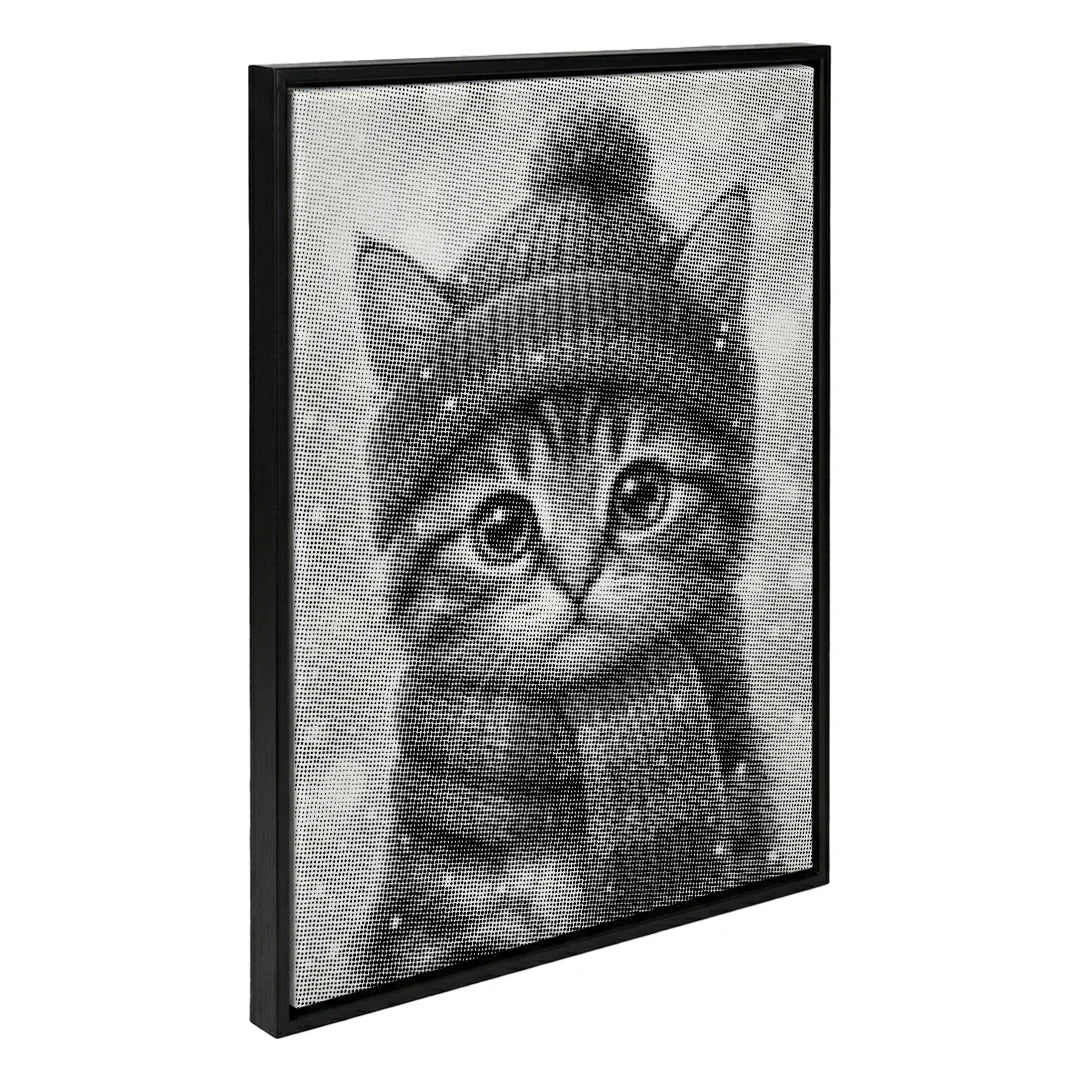 Vinter kattunge Dot målning