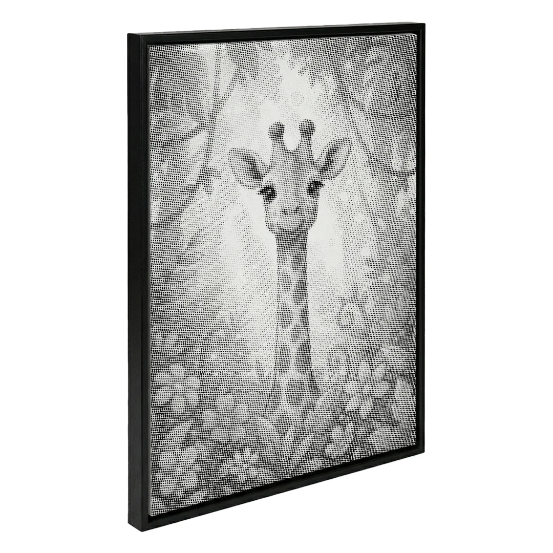 Giraff med blommor Dot målning