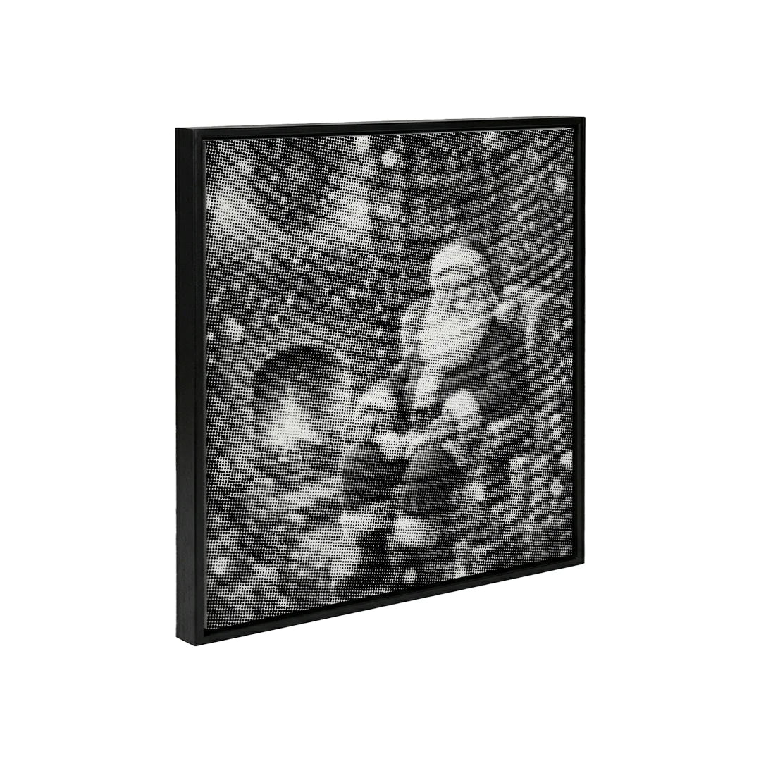 Jultomten med gåvor Dot målning