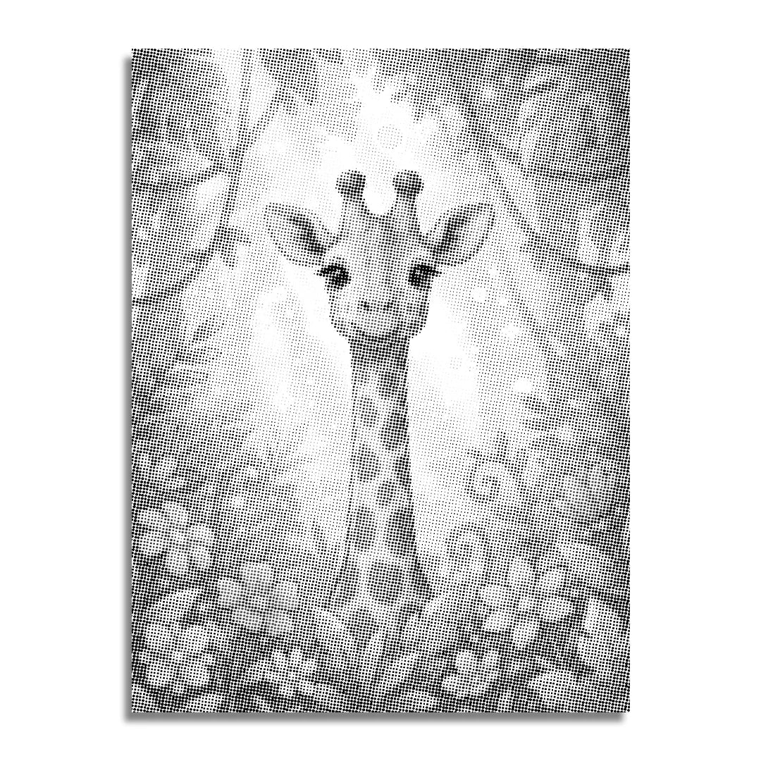Giraff med blommor Dot målning