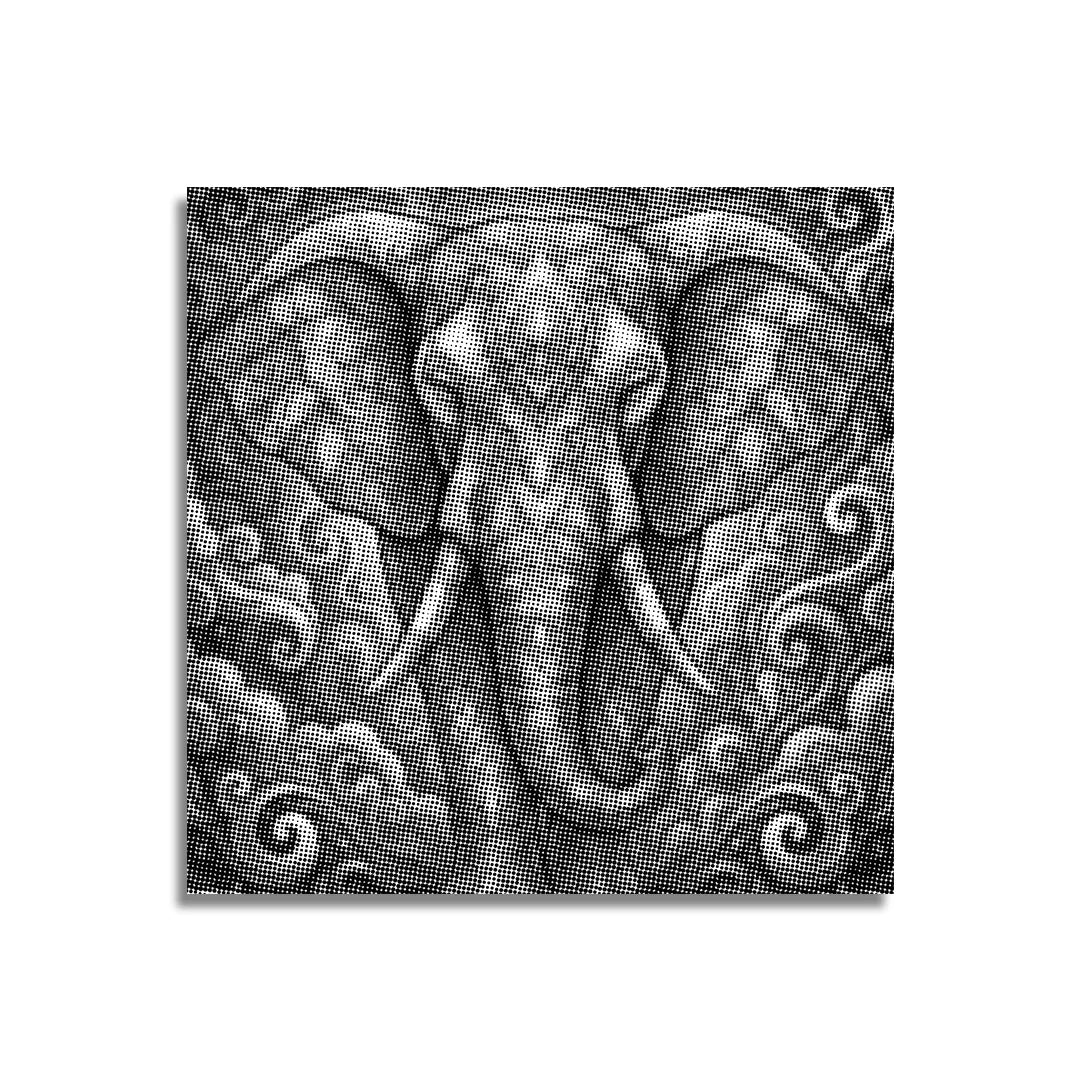 Målning för elefant på en molnprick