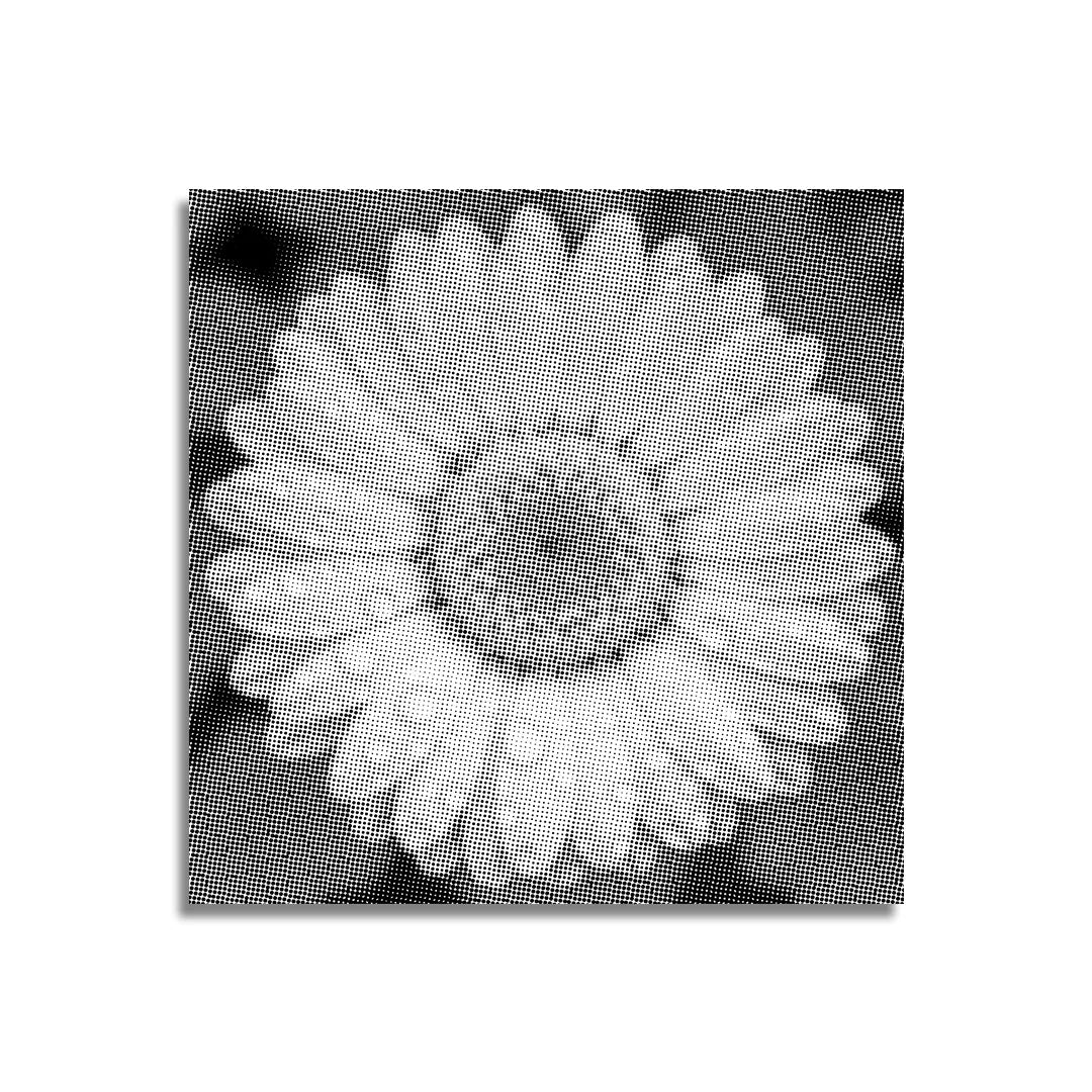Blomma med vattendroppar Dot målning
