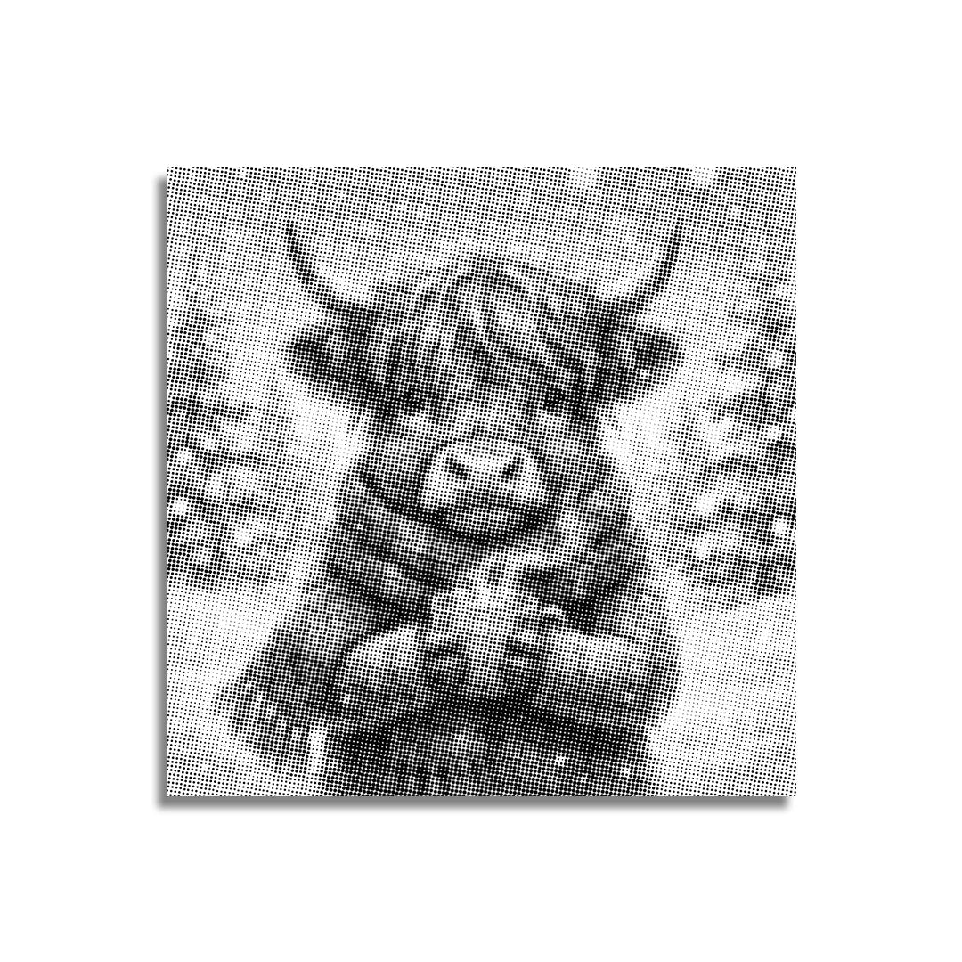 Skotsk Highlander Dot Painting