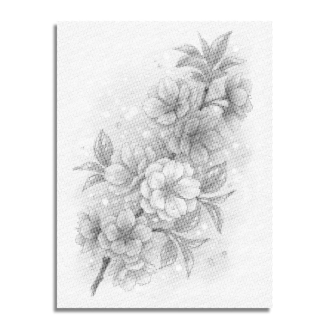 Lyxig målning med blommor