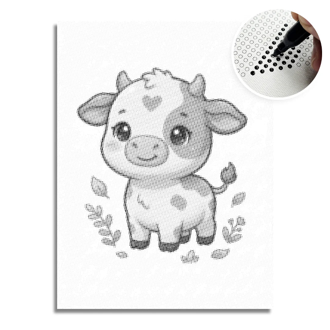 Cow Dot Målning