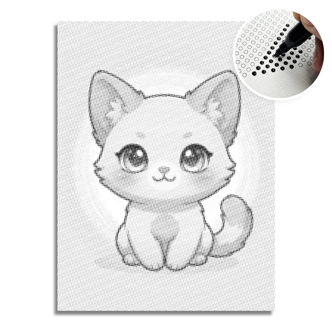 Kattunge Dot Målning