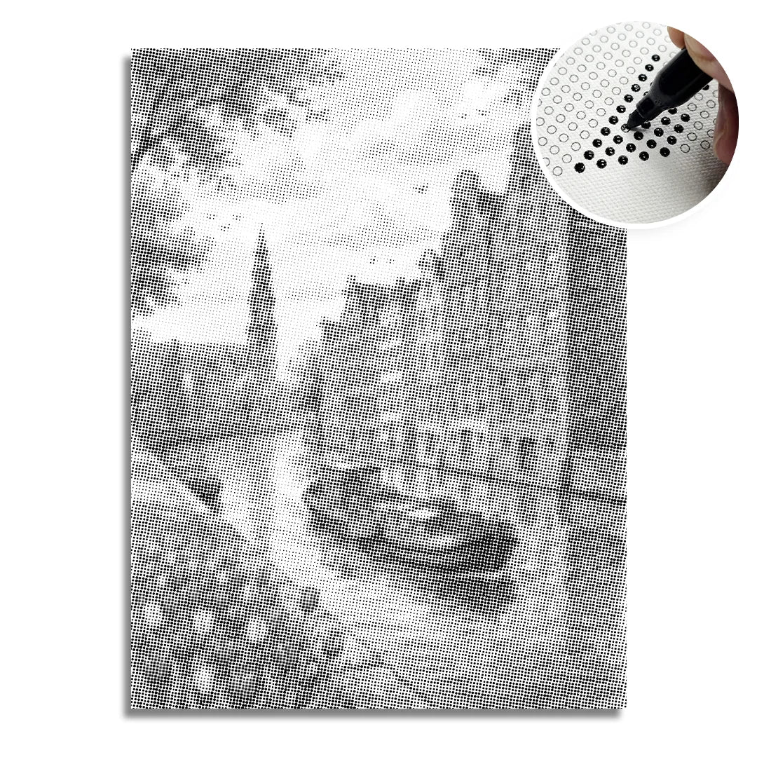 Amsterdam Canal Dot Målning