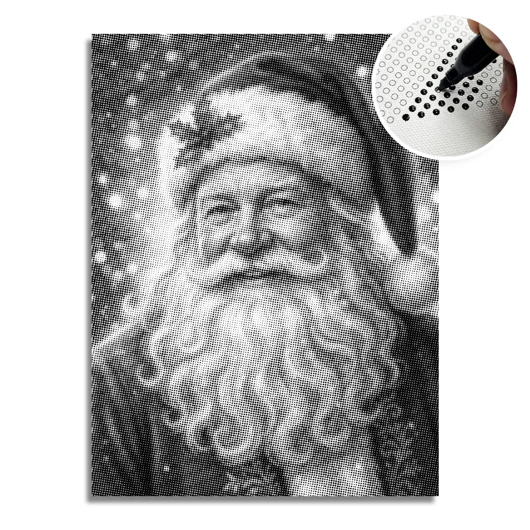 Tomte 4 prick målning