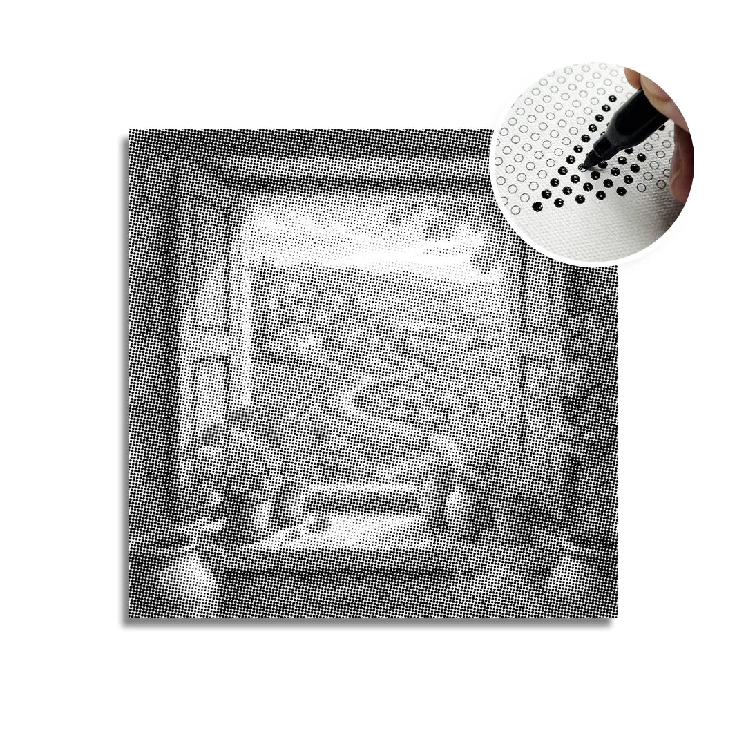 Visa genom luckor Punktmålning