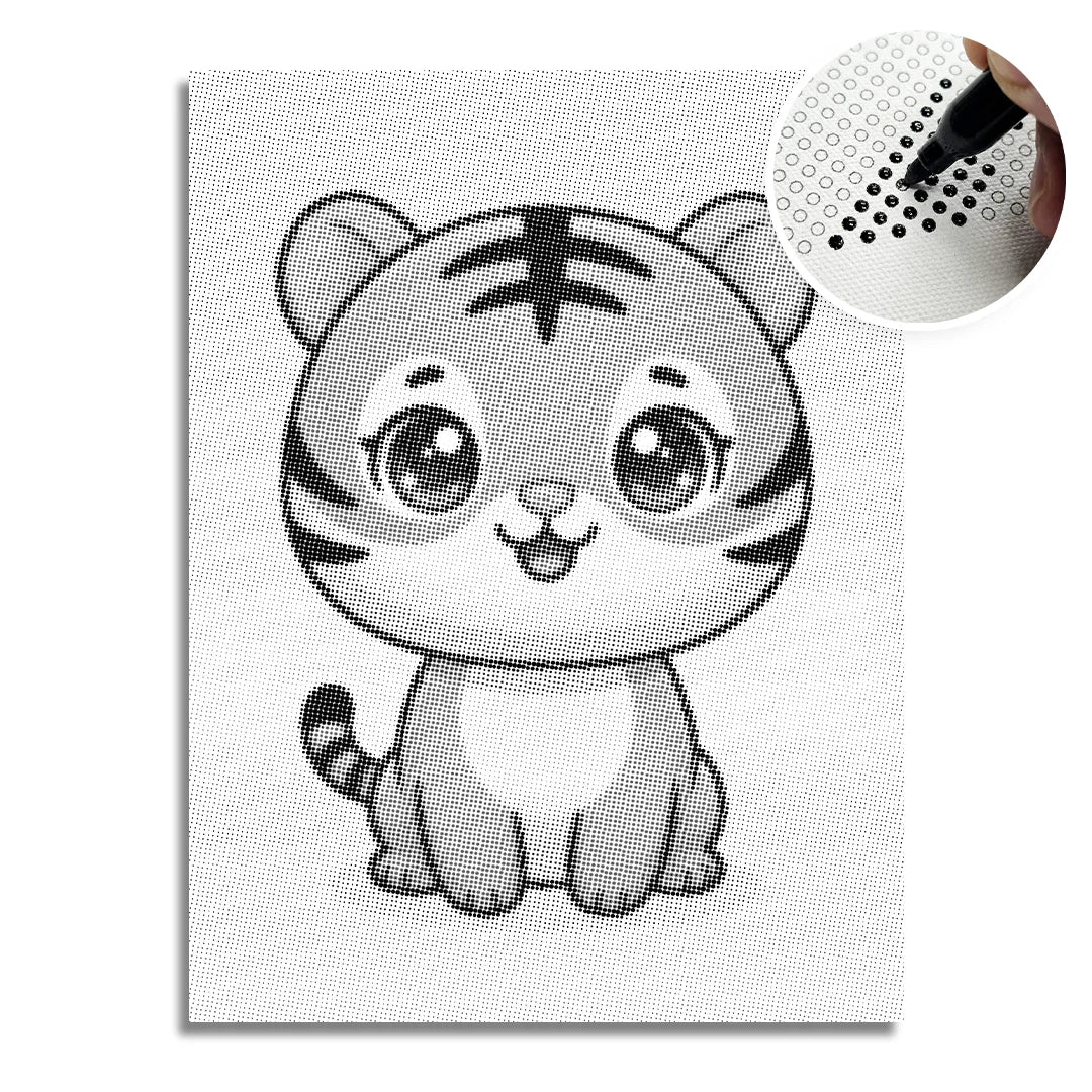 Liten Tiger Dot Målning