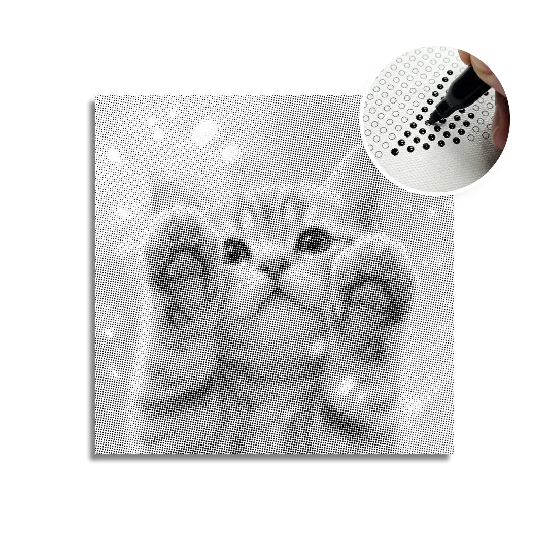 Söt kattpricksmålning