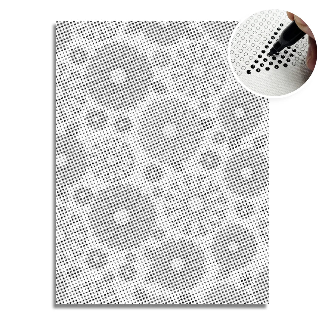 Minimalistisk Blommor Dot Målning
