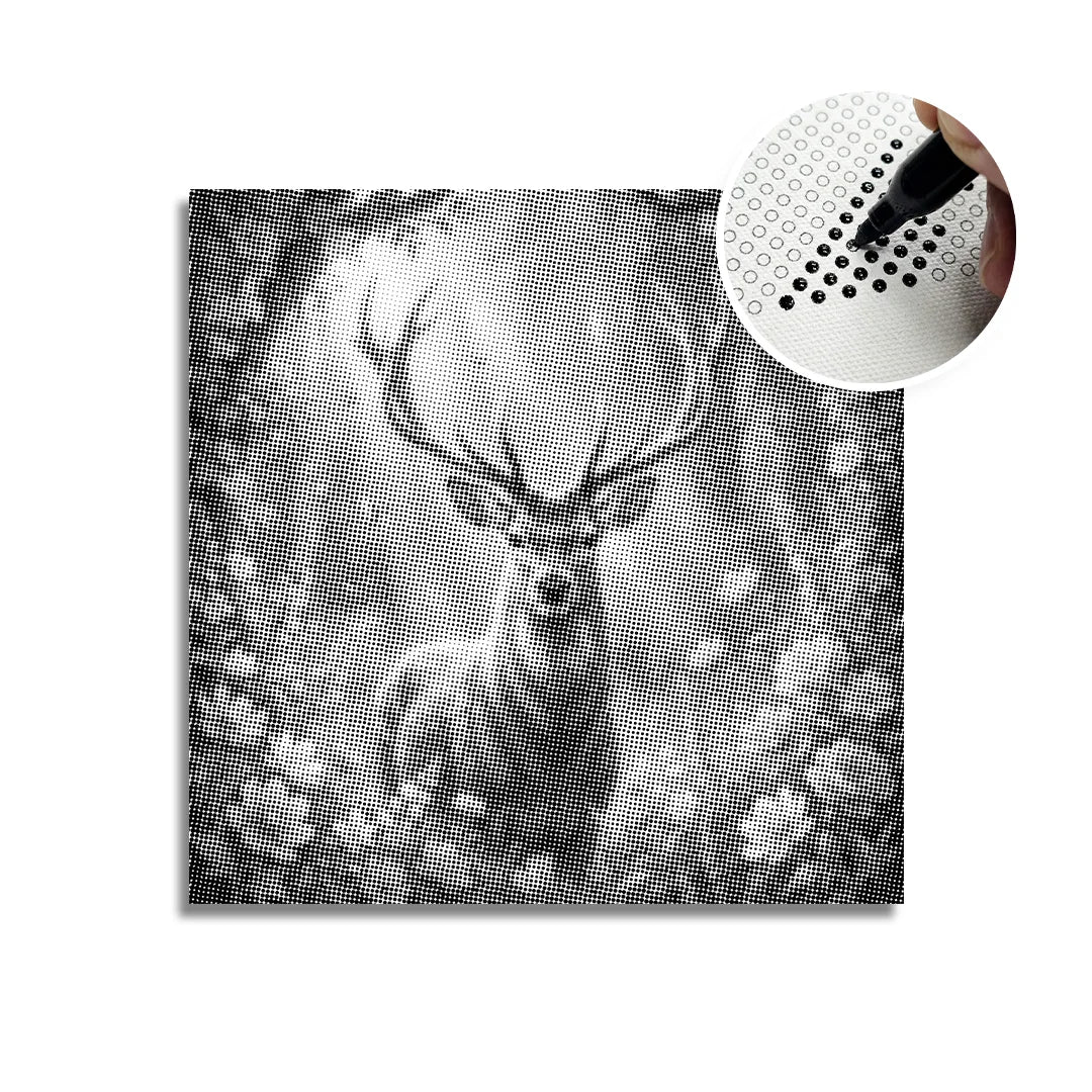 Majestätisk Deer Dot Målning