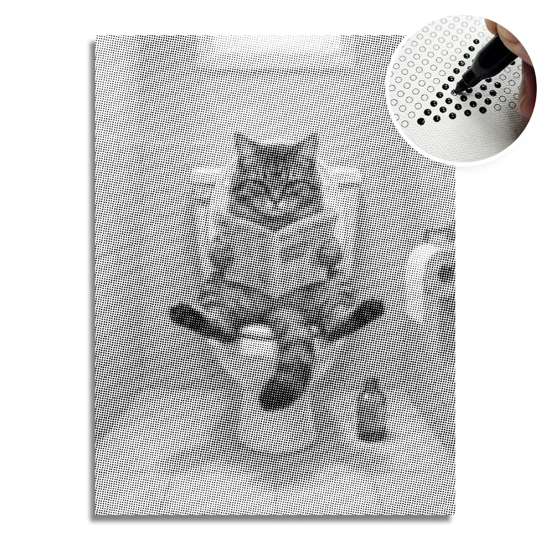 Katt på toaletten Dot målning
