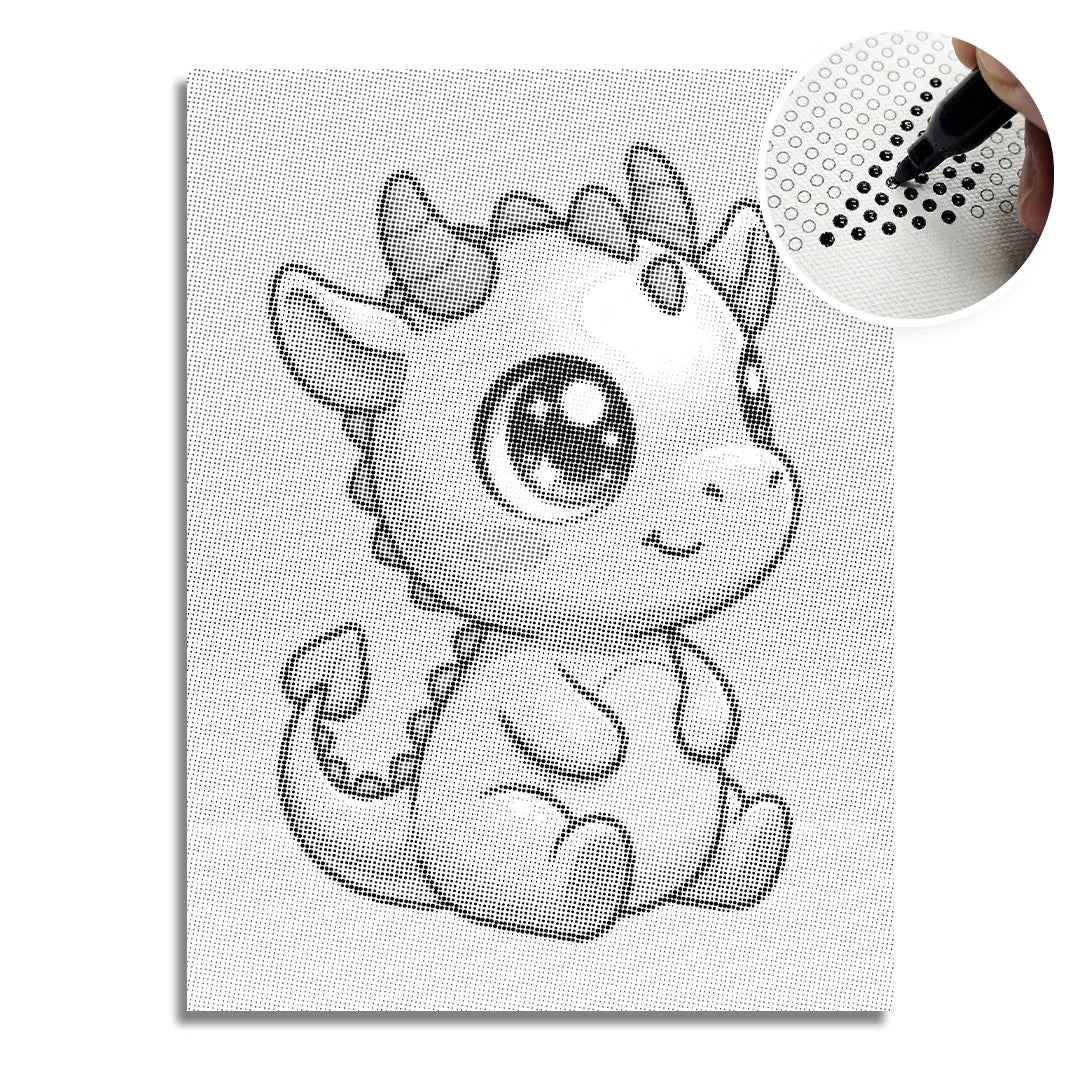 Baby Dragon Dot Målning
