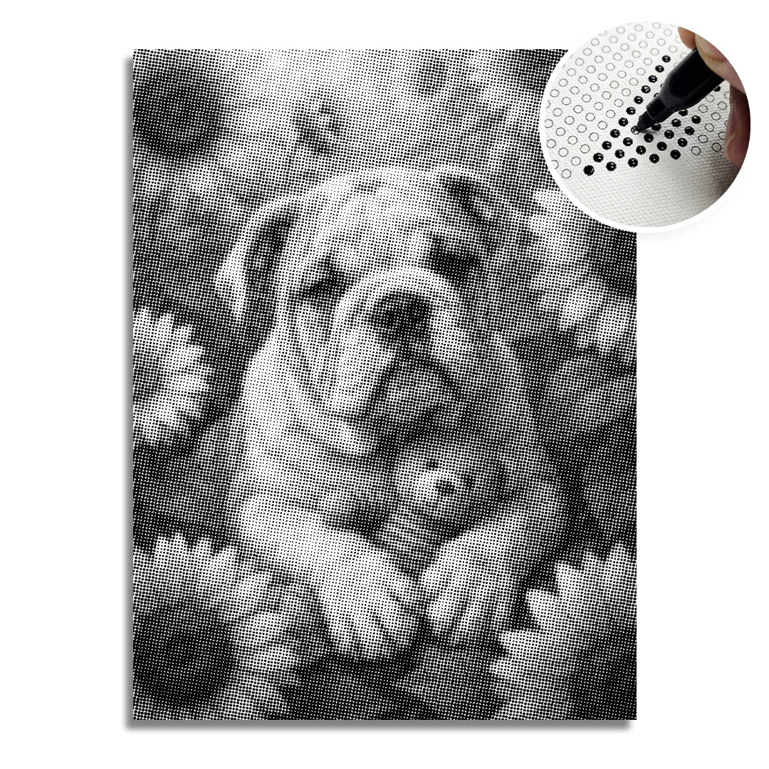 Bulldog Dot Målning