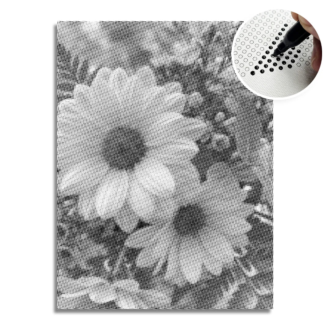 Blommor Dot Målning