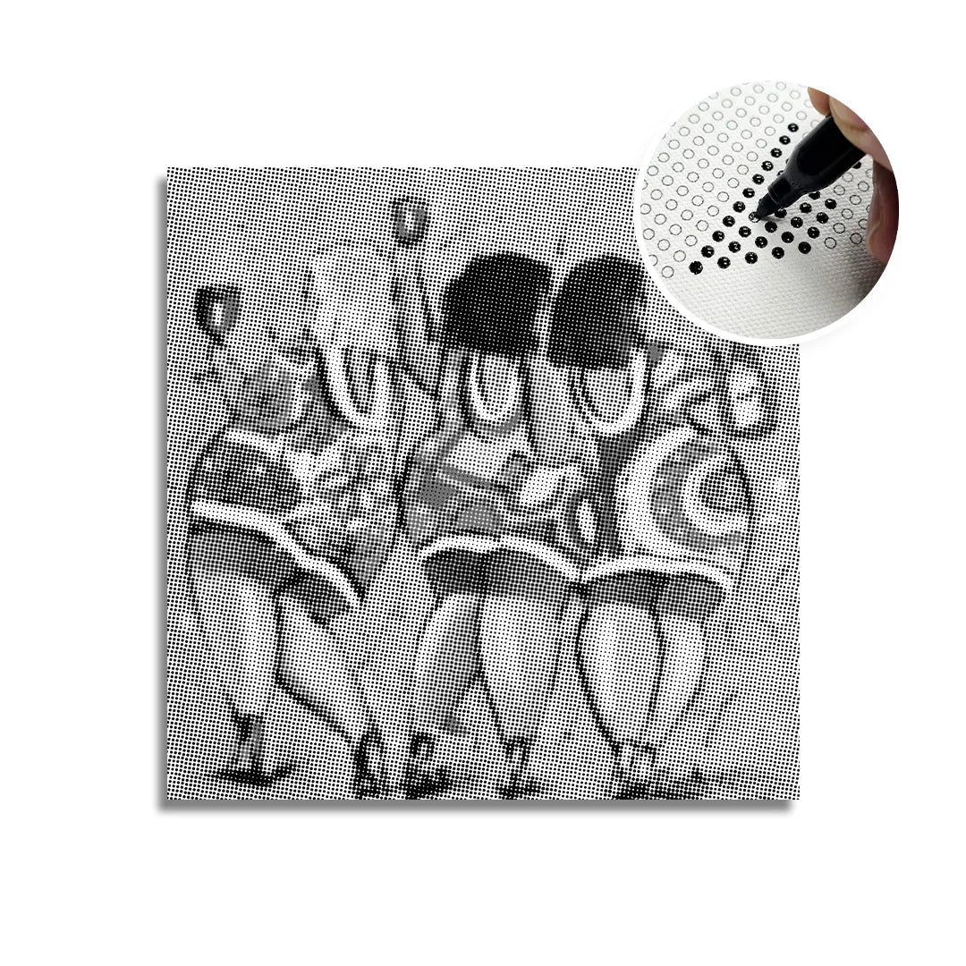 Glada damer vinner Dot Painting