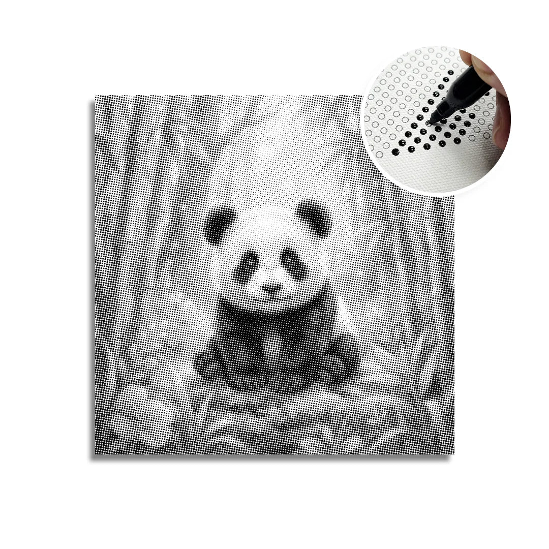 Panda Dot Målning