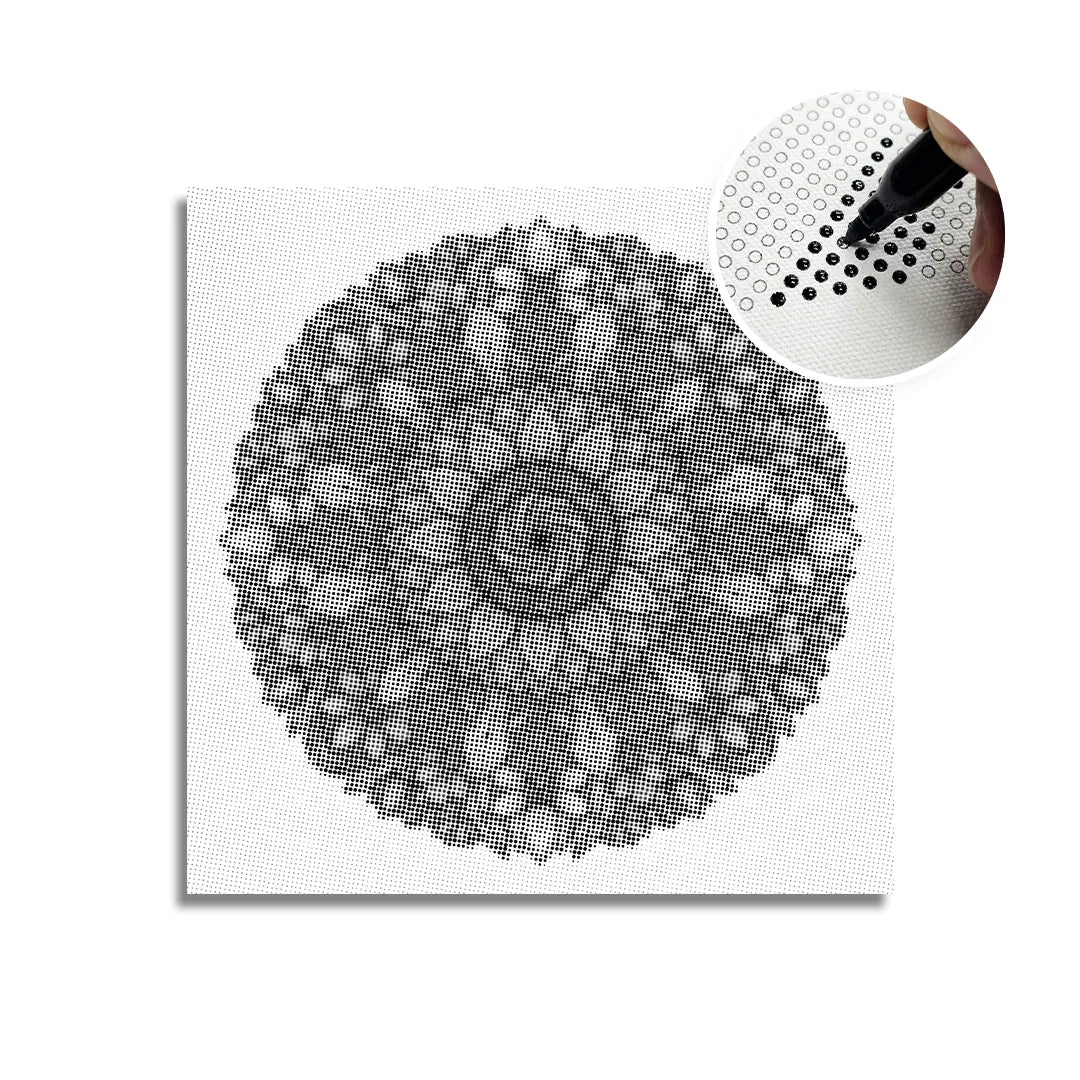 Mandala med blommor Dot målning