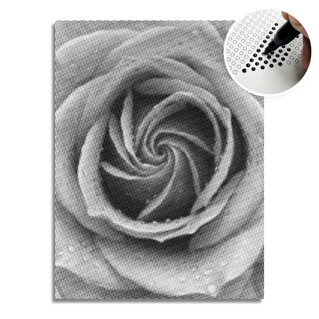 Rose Dot Målning