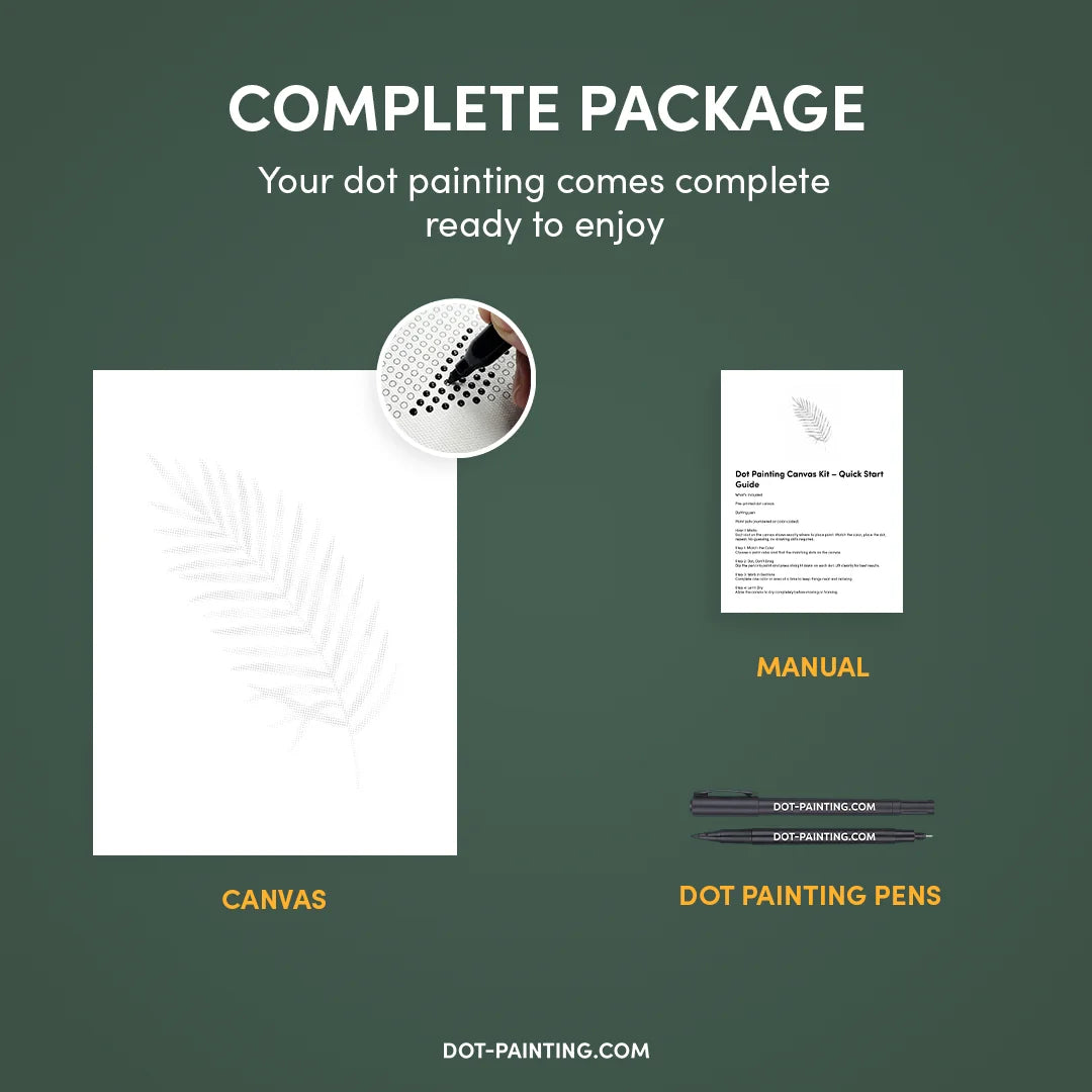 Palm Leaf Dot Målning