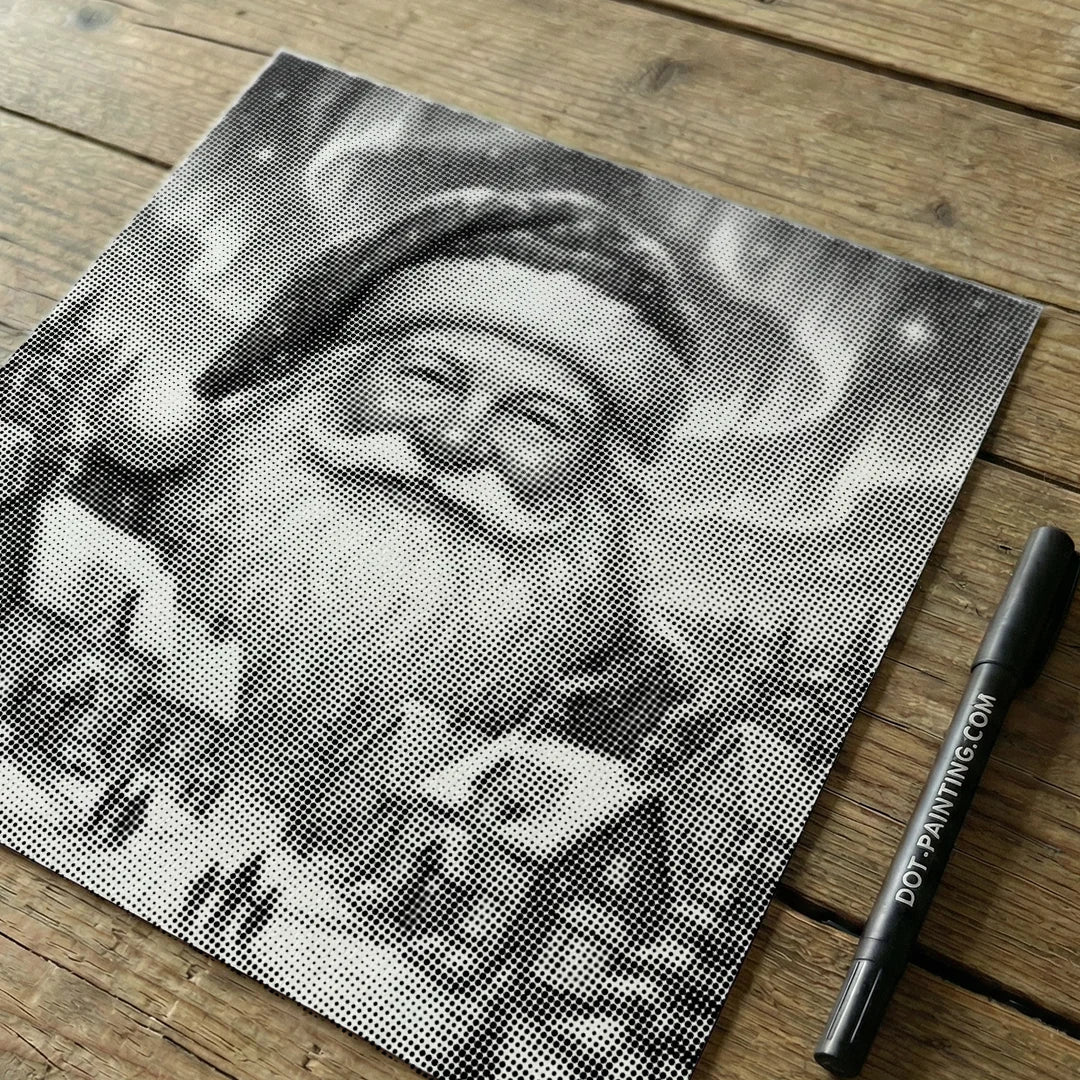 Julbyn prickmålning