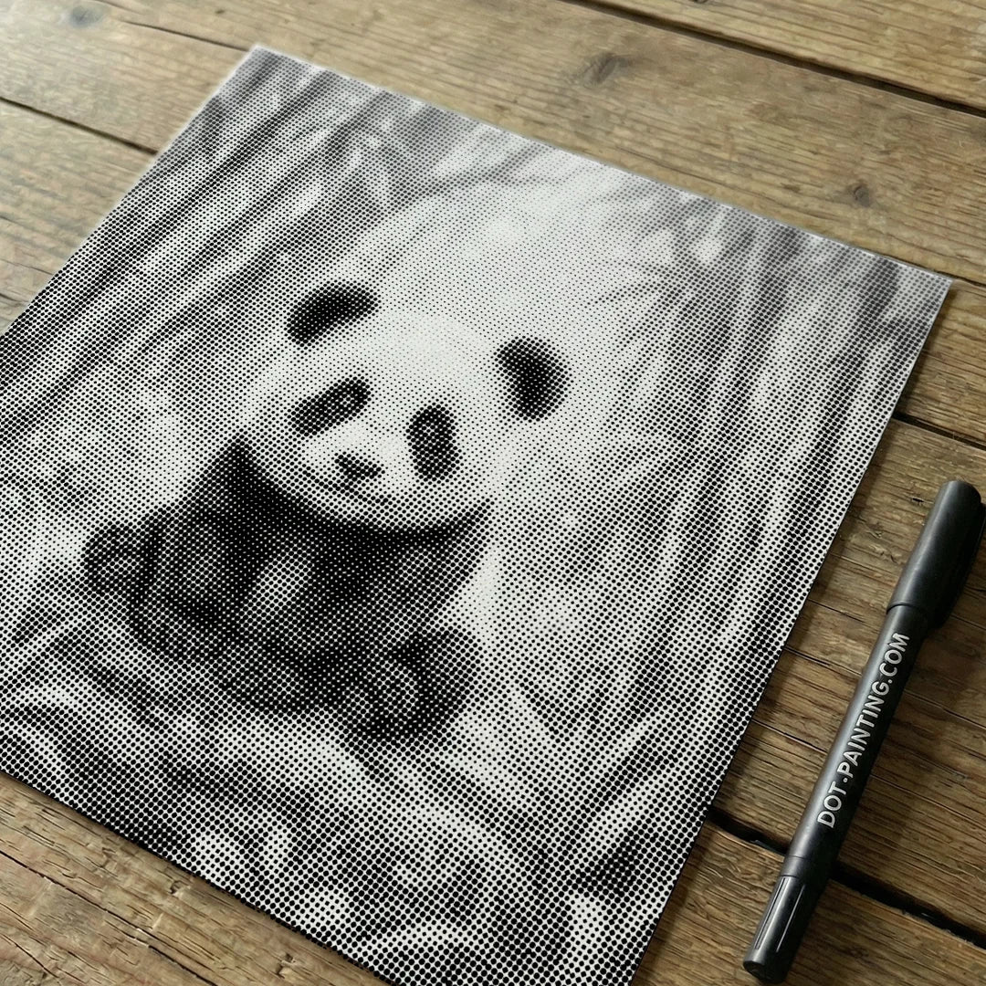 Panda Dot Målning