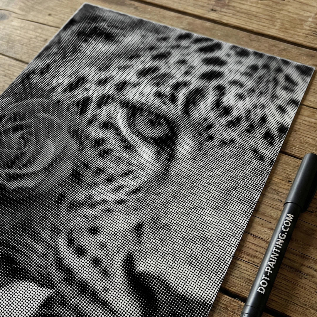 Botanisk Panther Dot Målning