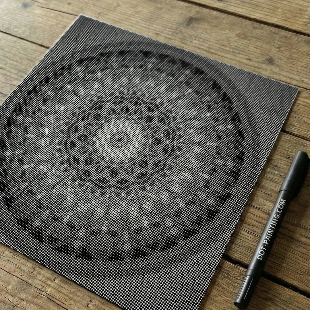 Mandala 12 Dot Målning