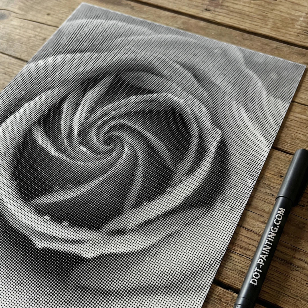 Rose Dot Målning