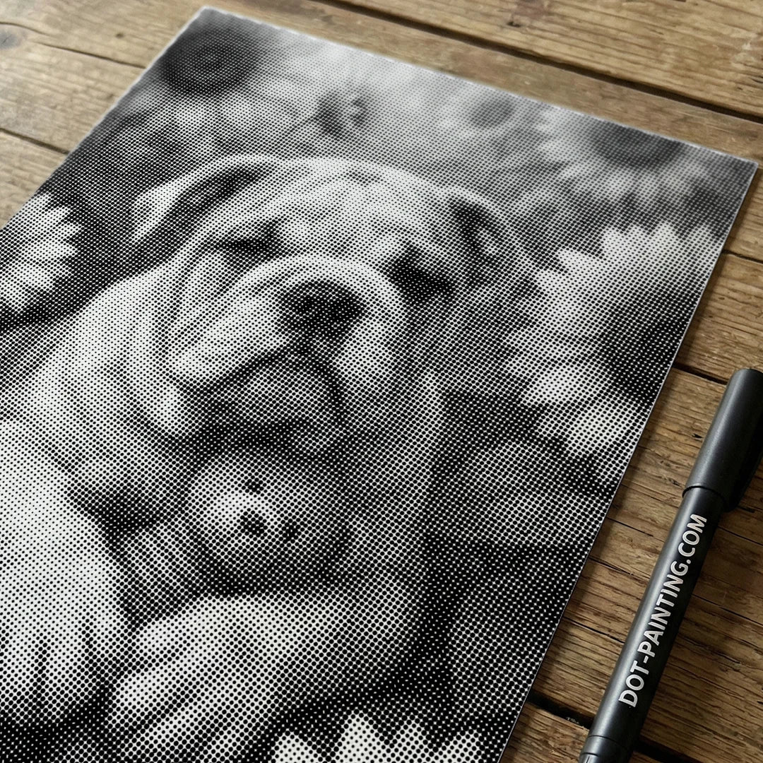 Bulldog Dot Målning