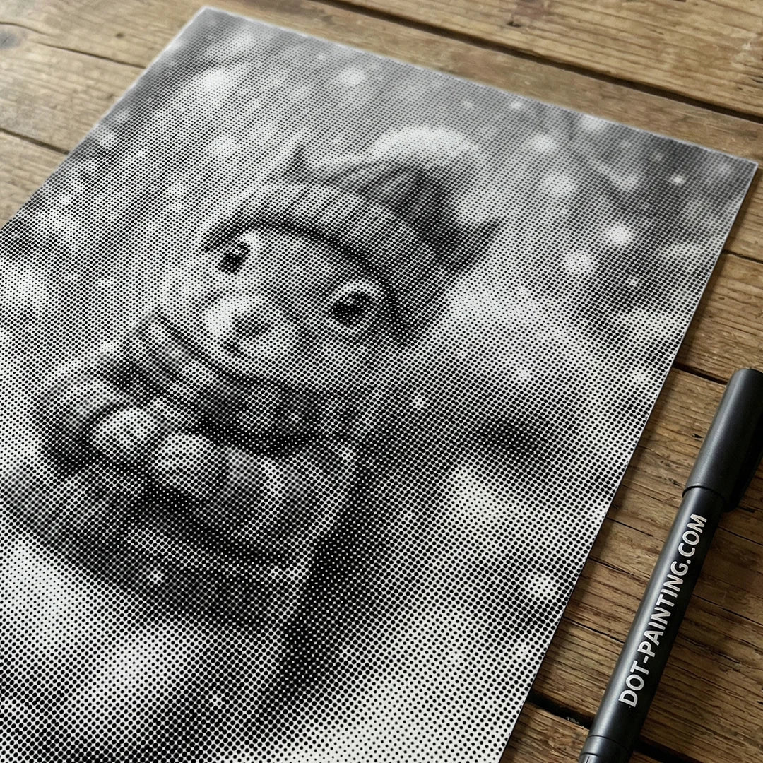 Vinter ekorrpricksmålning