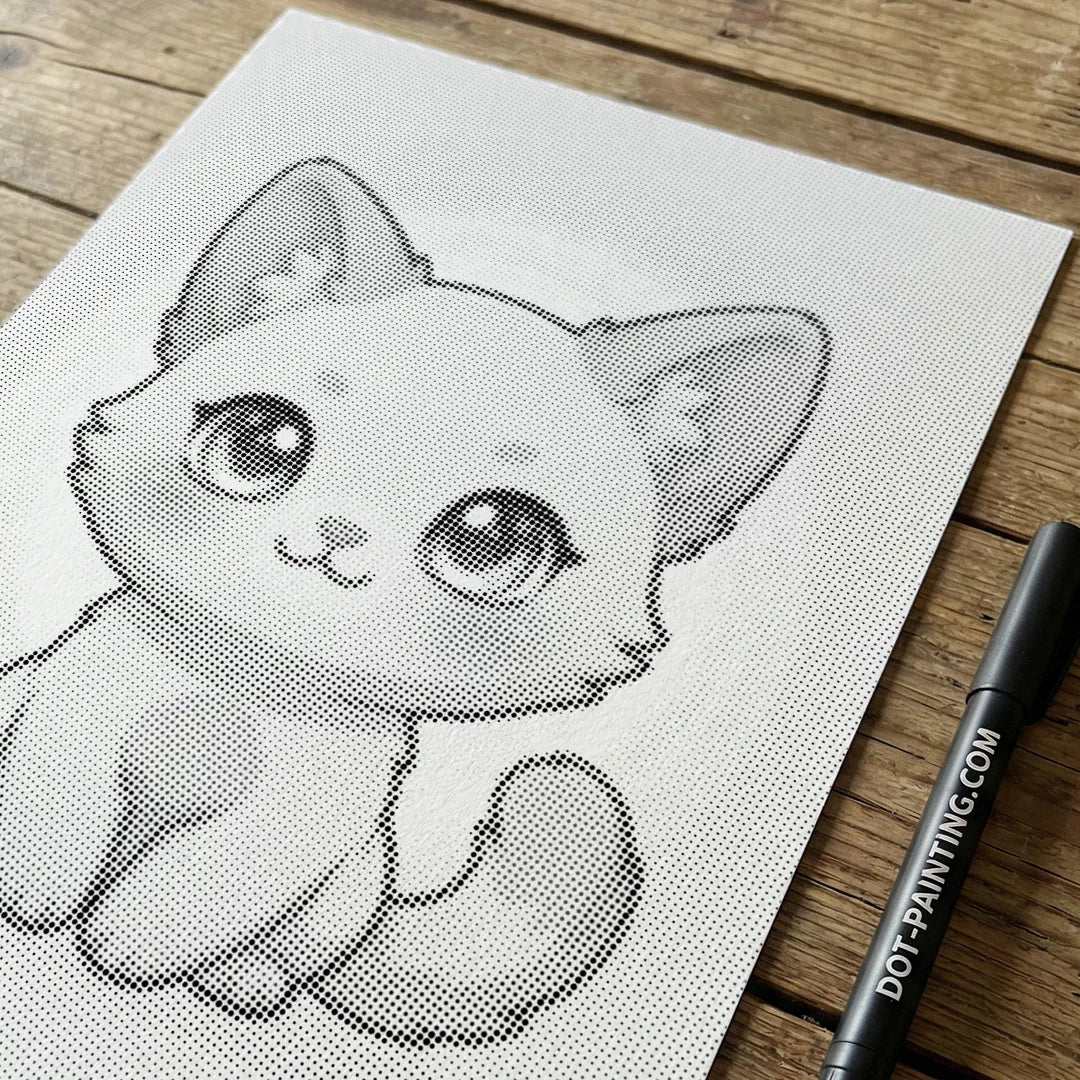 Kattunge Dot Målning