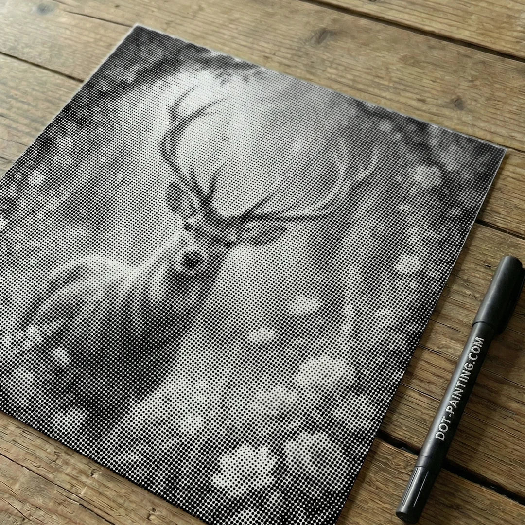 Majestätisk Deer Dot Målning