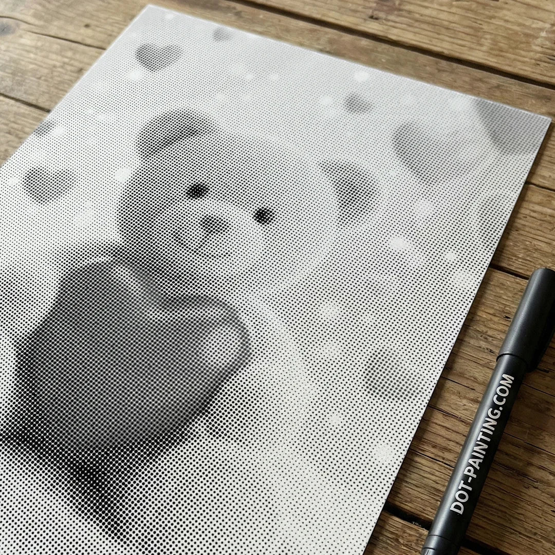 Teddy Bear Dot Målning