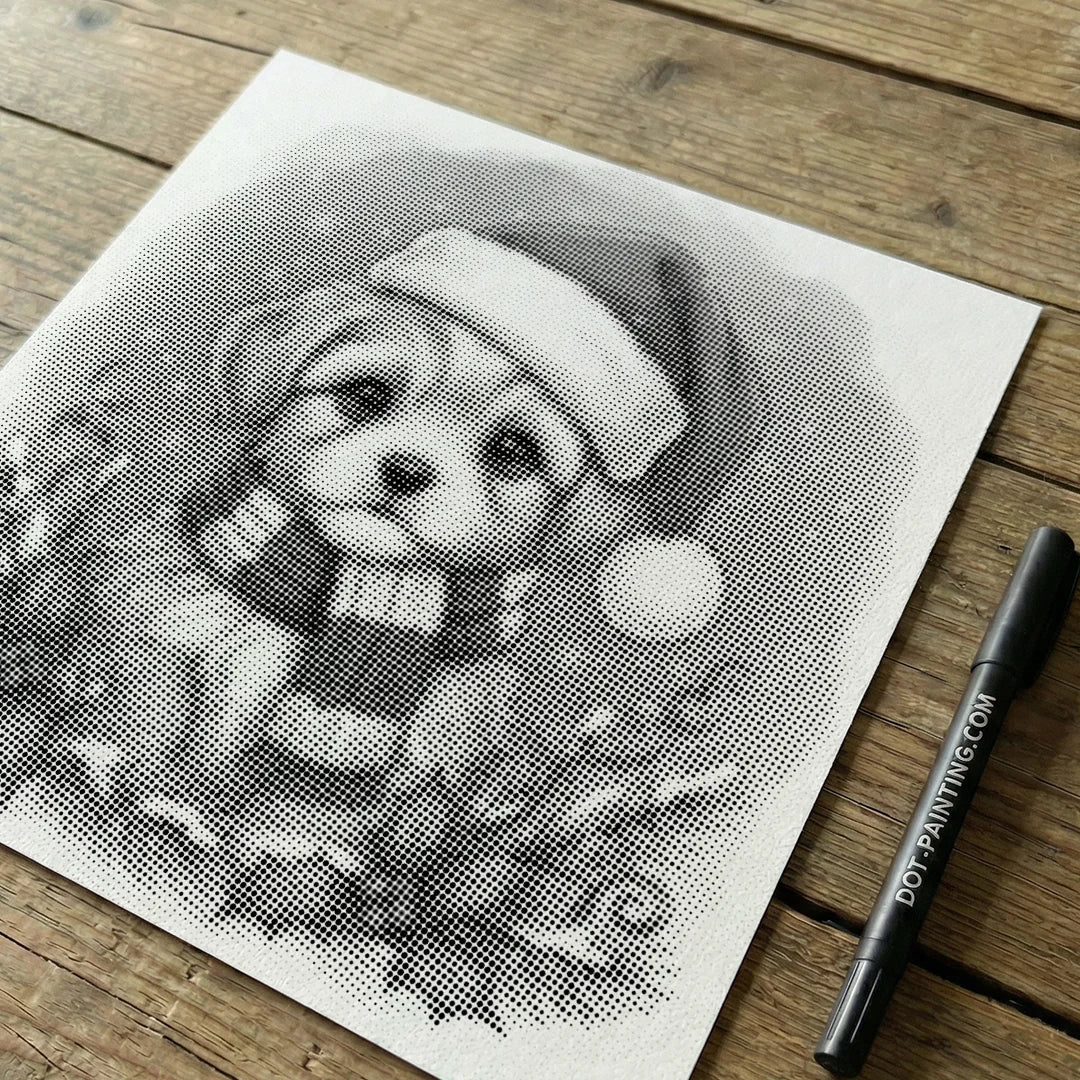 Julvalp 2 prickmålning