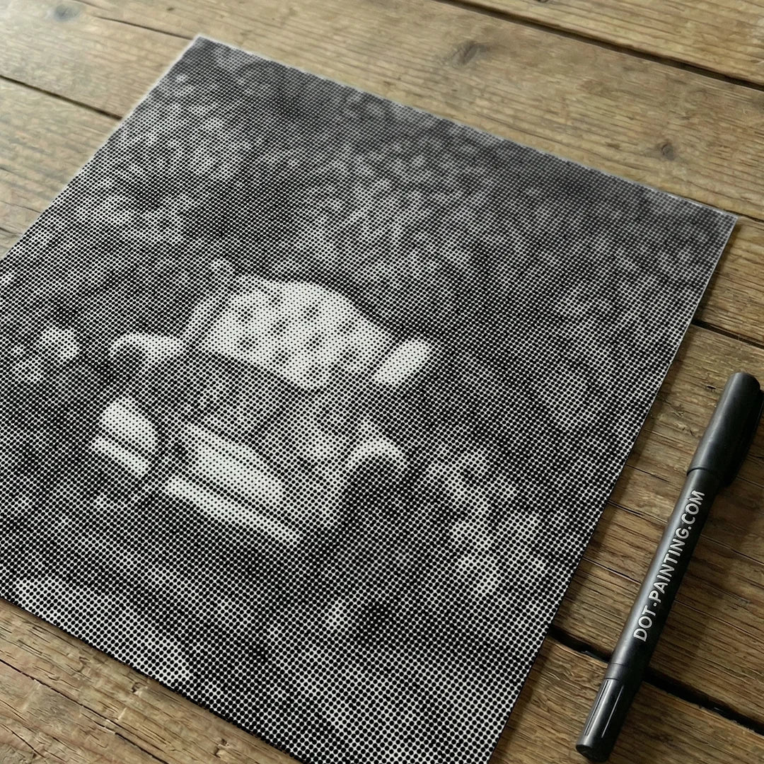 King Leopard Dot Målning