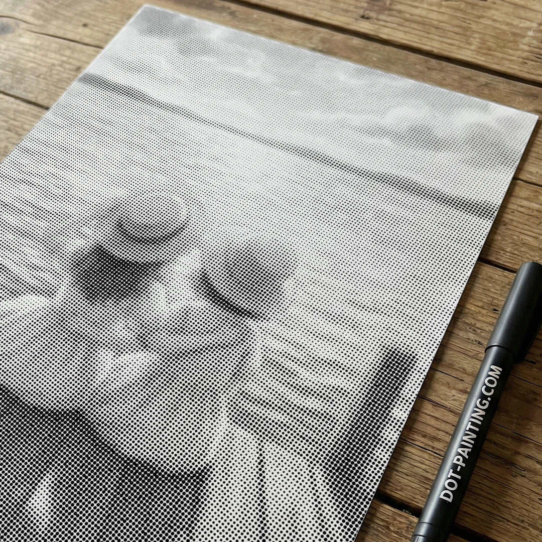 Flickor vid sjön Dot Painting