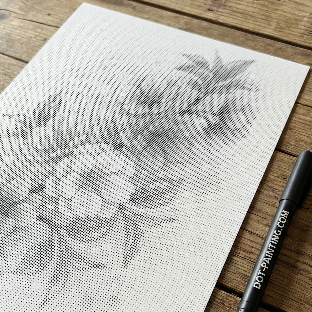 Lyxig målning med blommor
