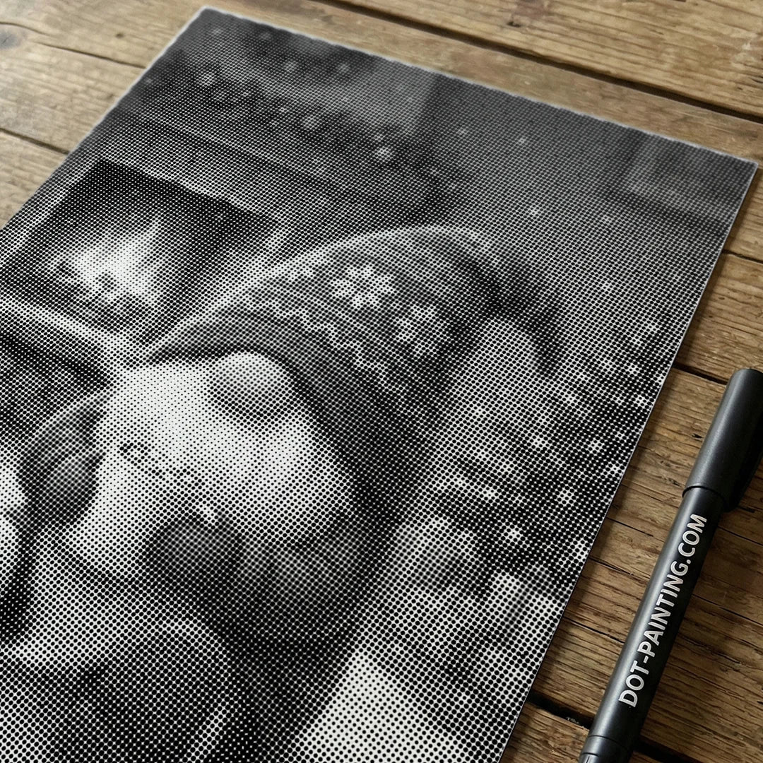 Jultomtar prickmålning