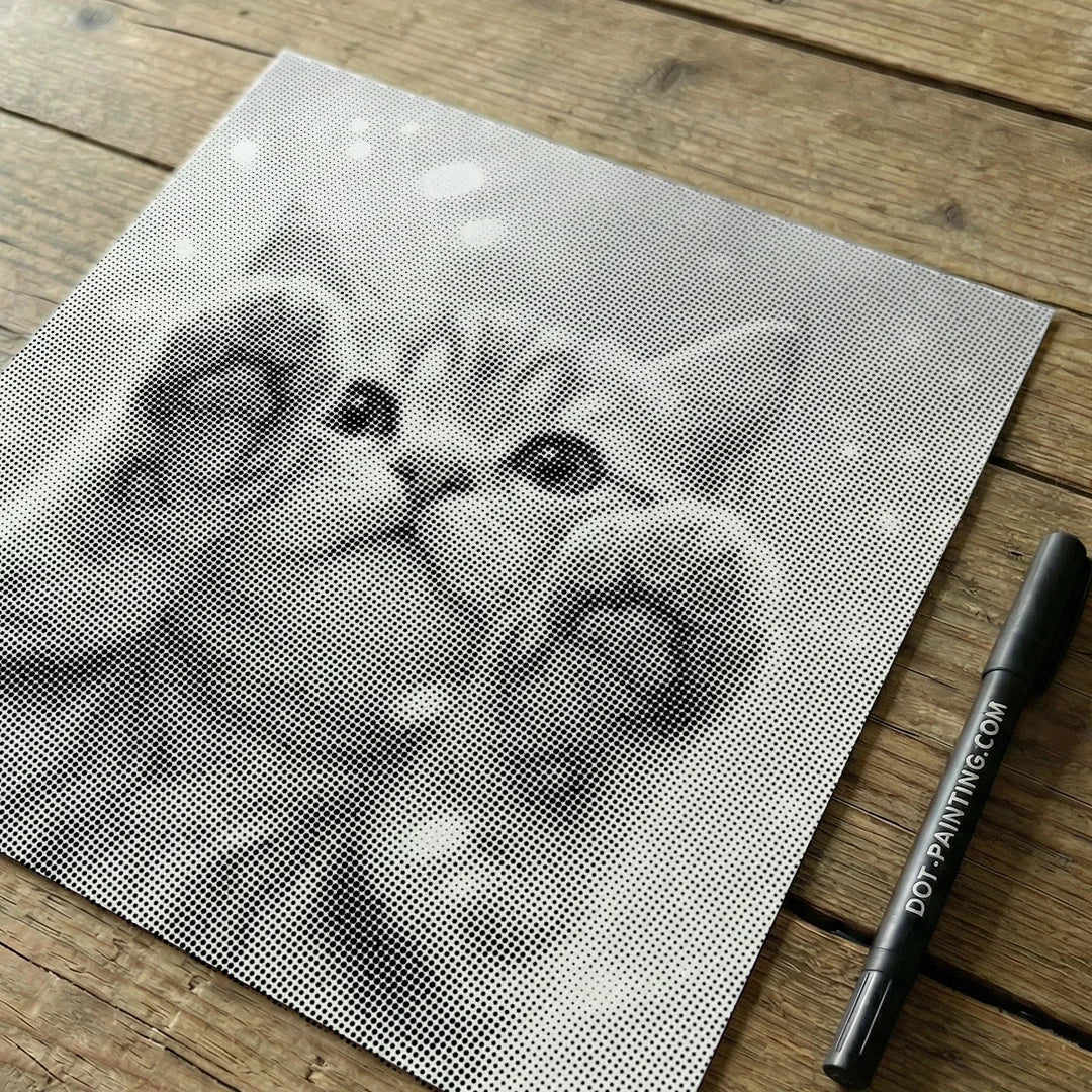 Söt kattpricksmålning
