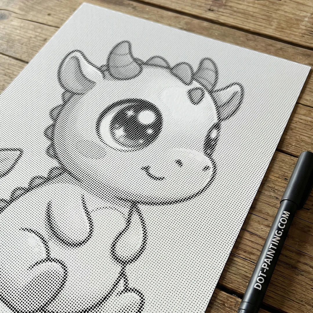 Baby Dragon Dot Målning