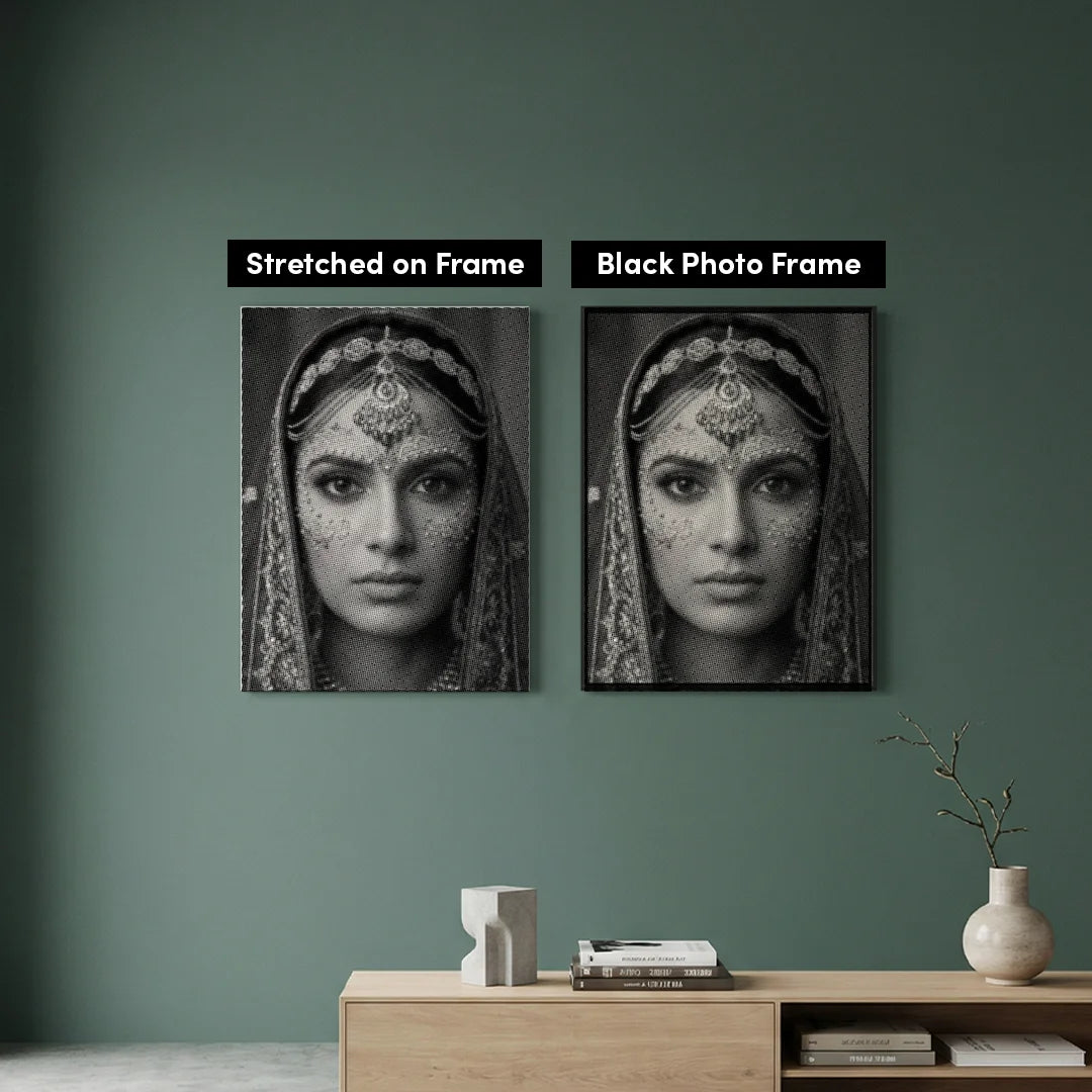 Indisk kvinna prickmålning