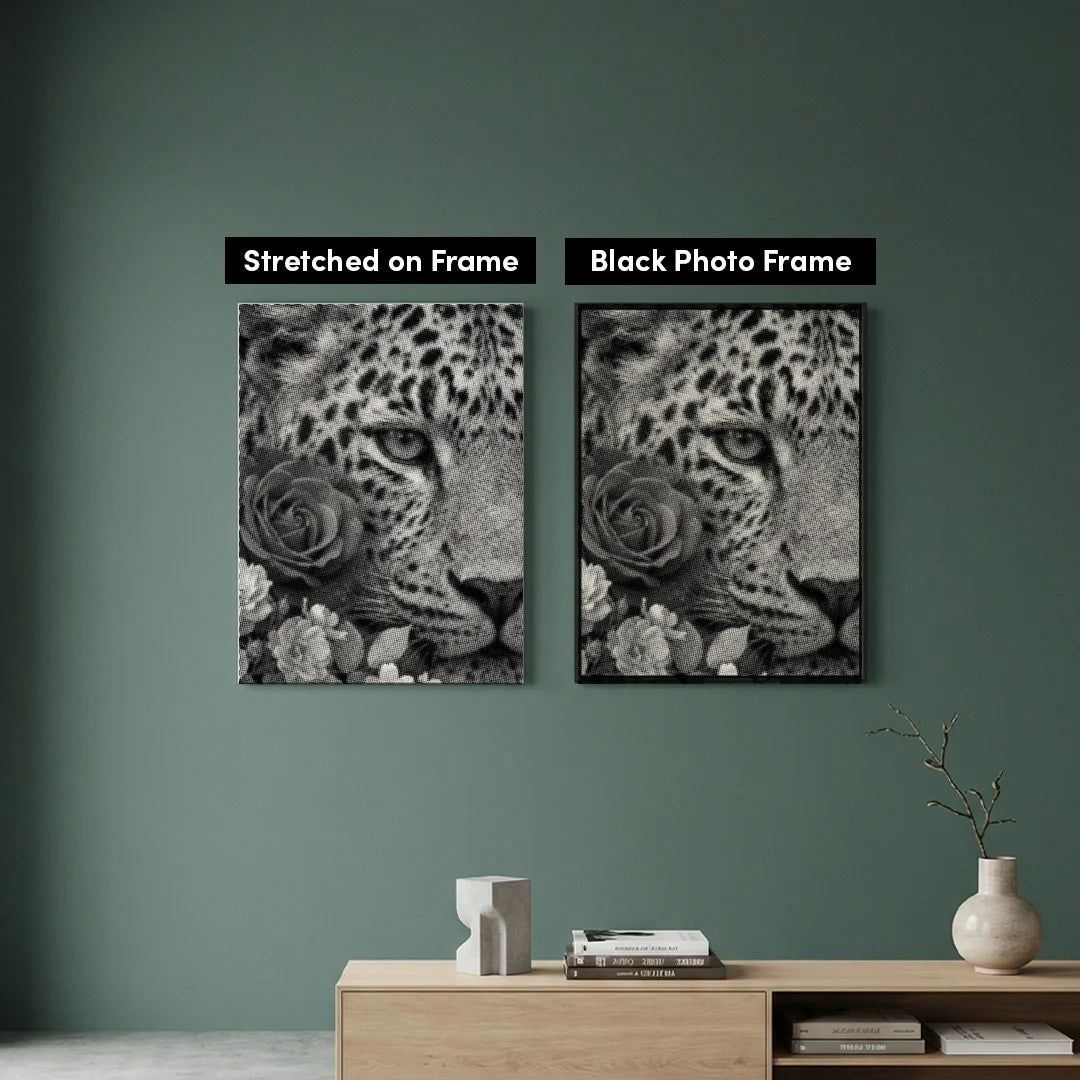 Botanisk Panther Dot Målning