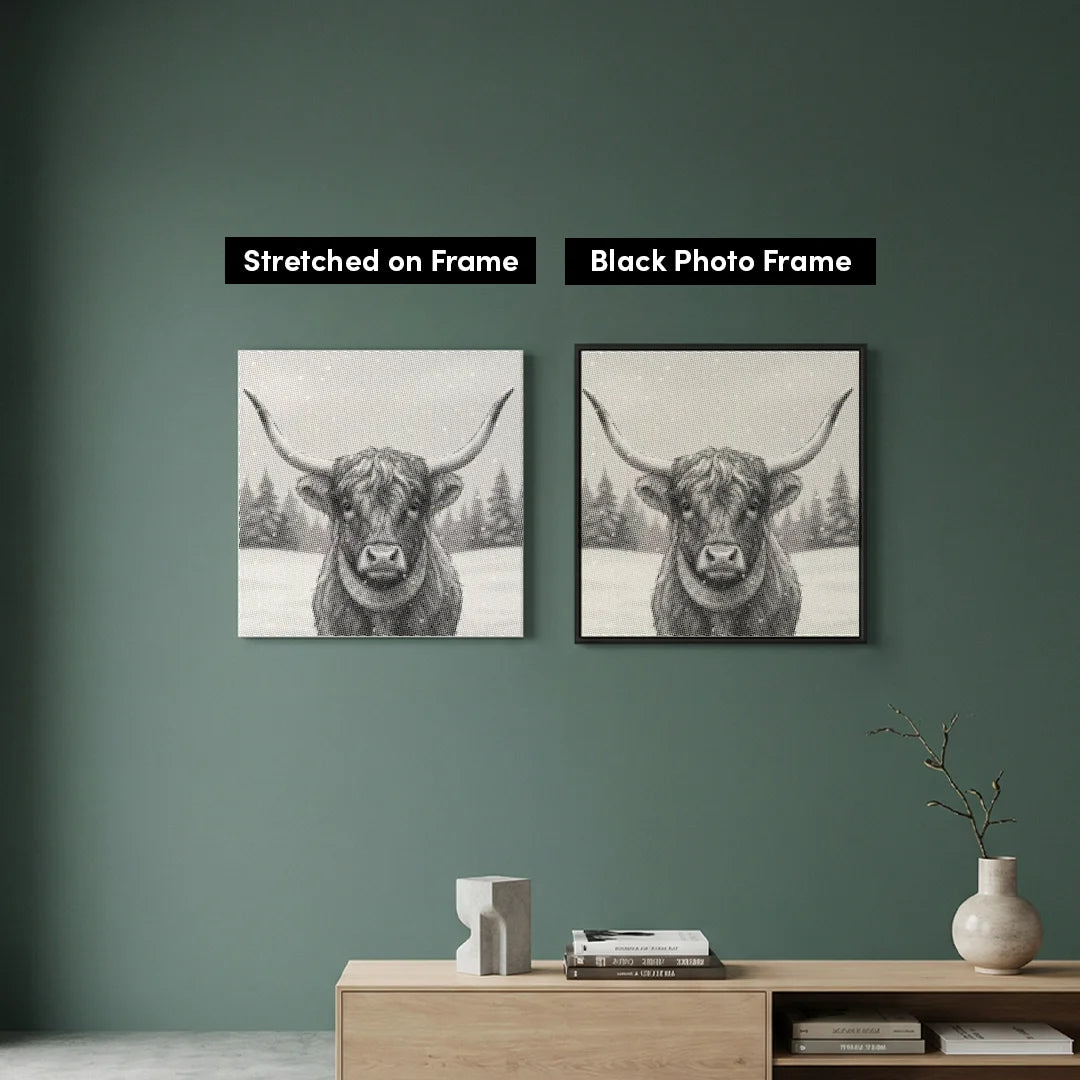 Skotsk Highlander julprickmålning