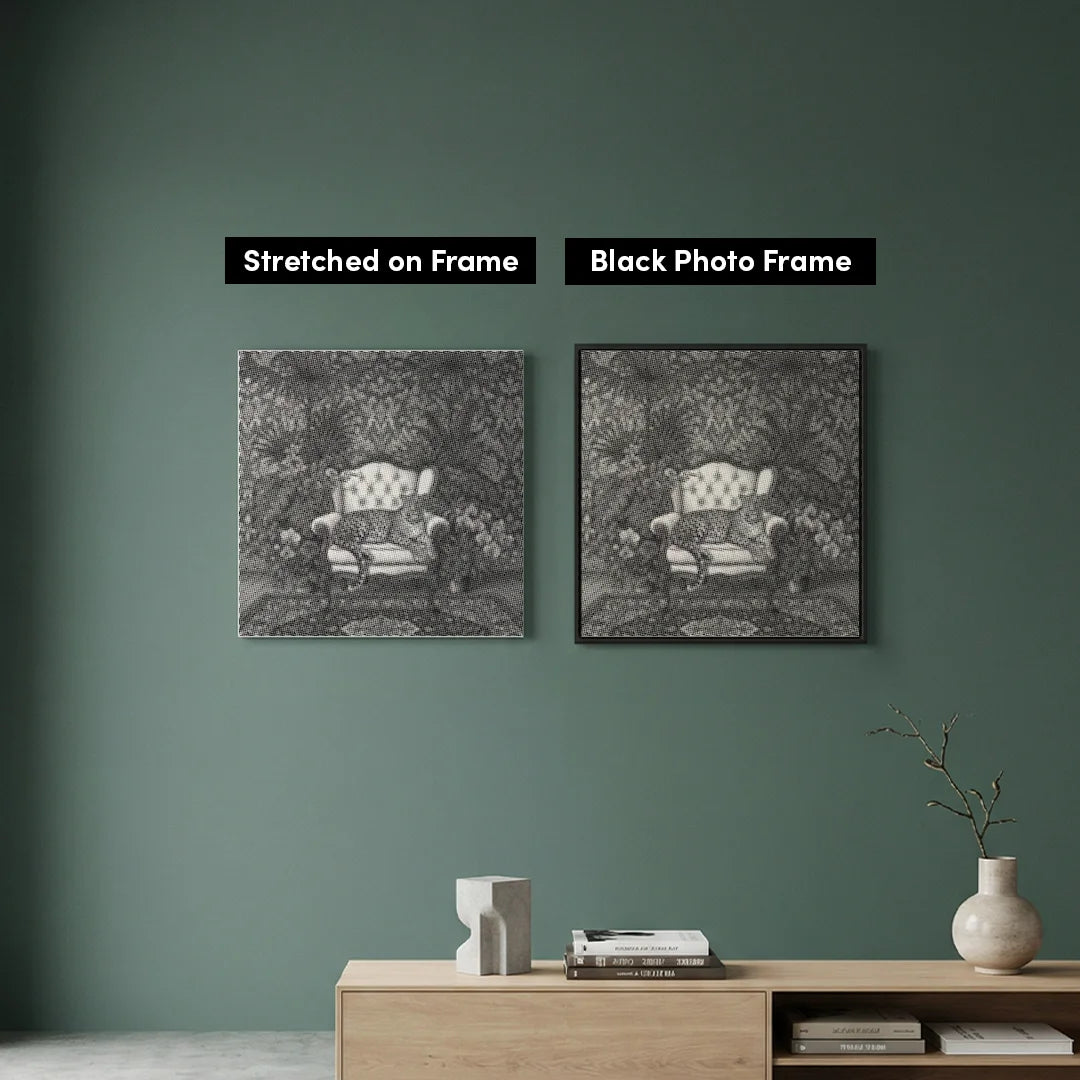 King Leopard Dot Målning