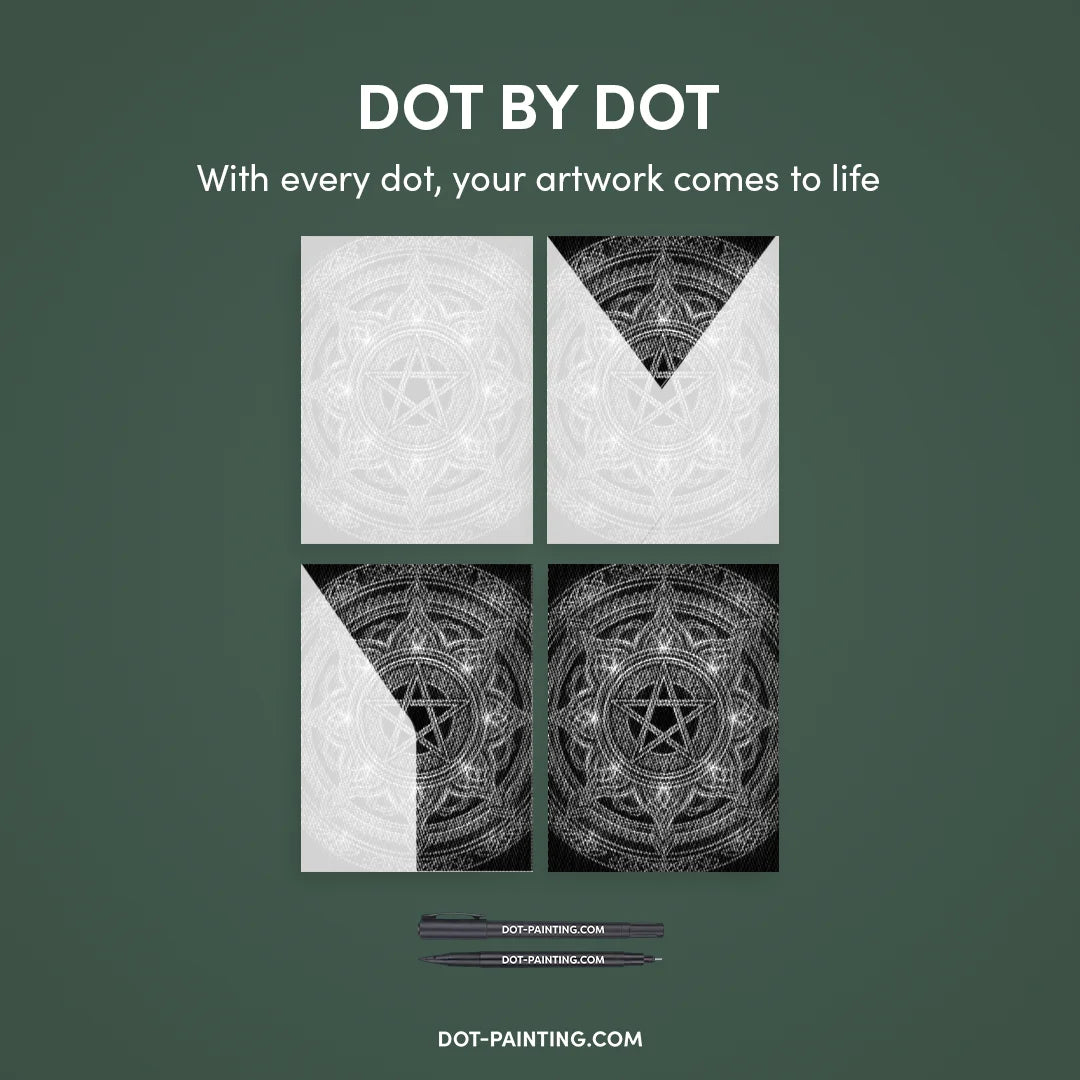 Mandala Star Dot Målning