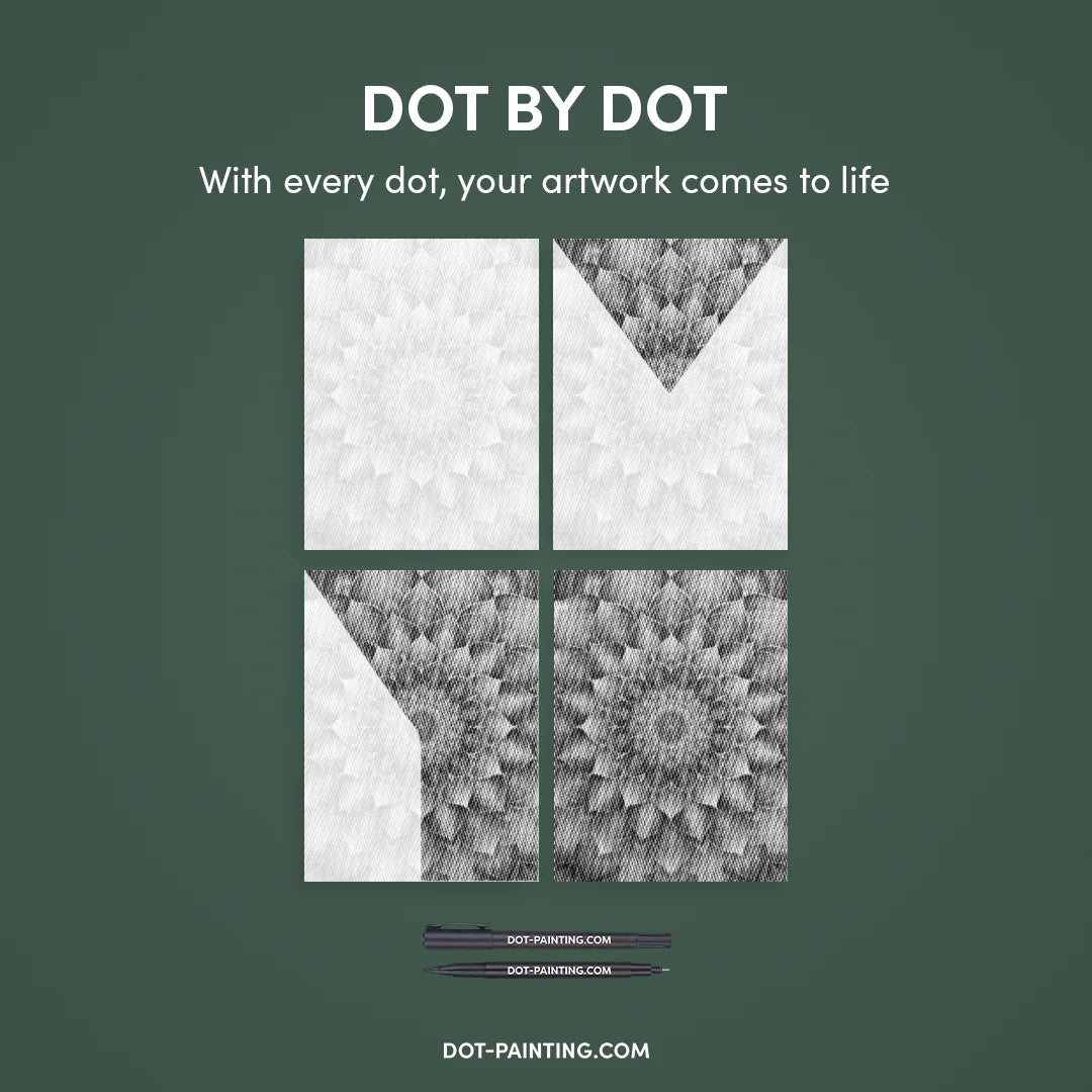 Mandala 4 Dot Målning