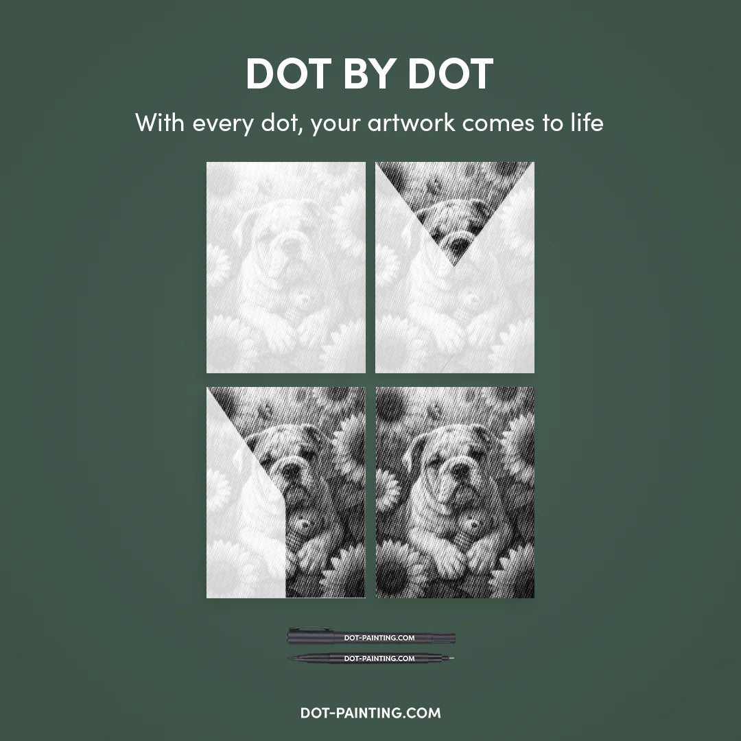 Bulldog Dot Målning